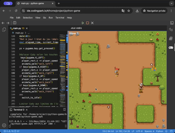Jeux vidéo avec Pygame